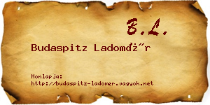 Budaspitz Ladomér névjegykártya